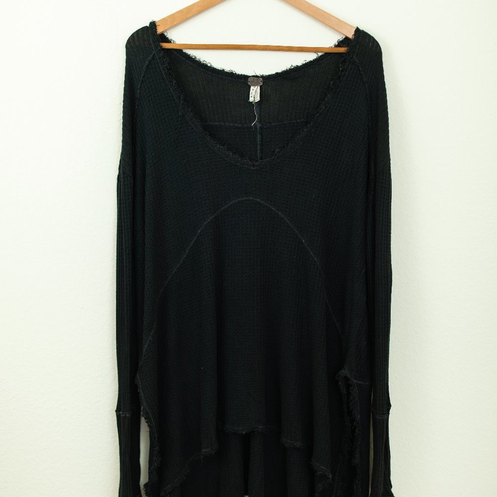 Free People Swoop neck Thermal Tunic Sweater